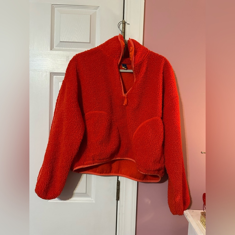 Cozy Red Fleece Pullover